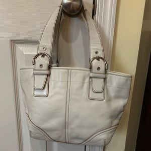 Coach Leather Handbag off White